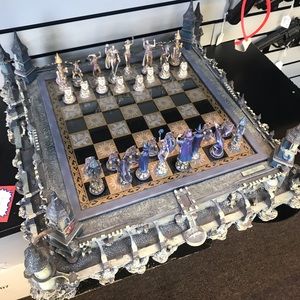 Guardians of the Fortress Fantasy pewter Chess set